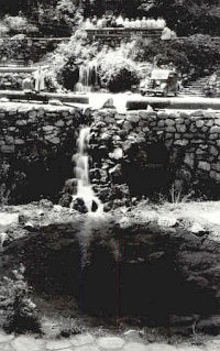 fish pond at the chateau
