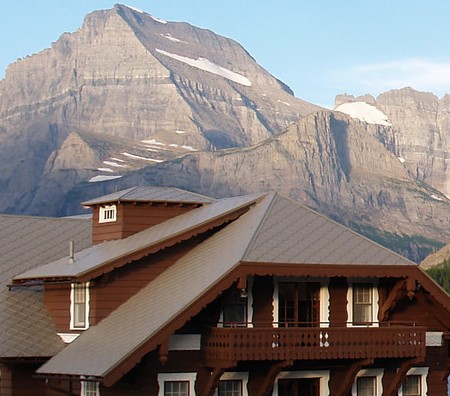 Swiss styling at many glacier hotel